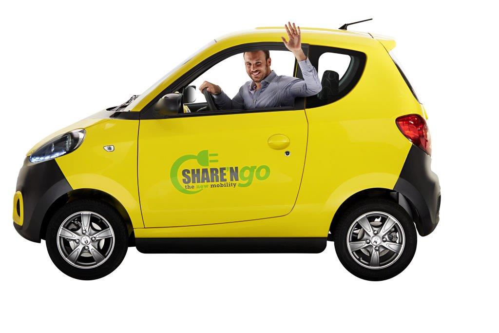 Auto elettrica legata al servizio Share'ngo 