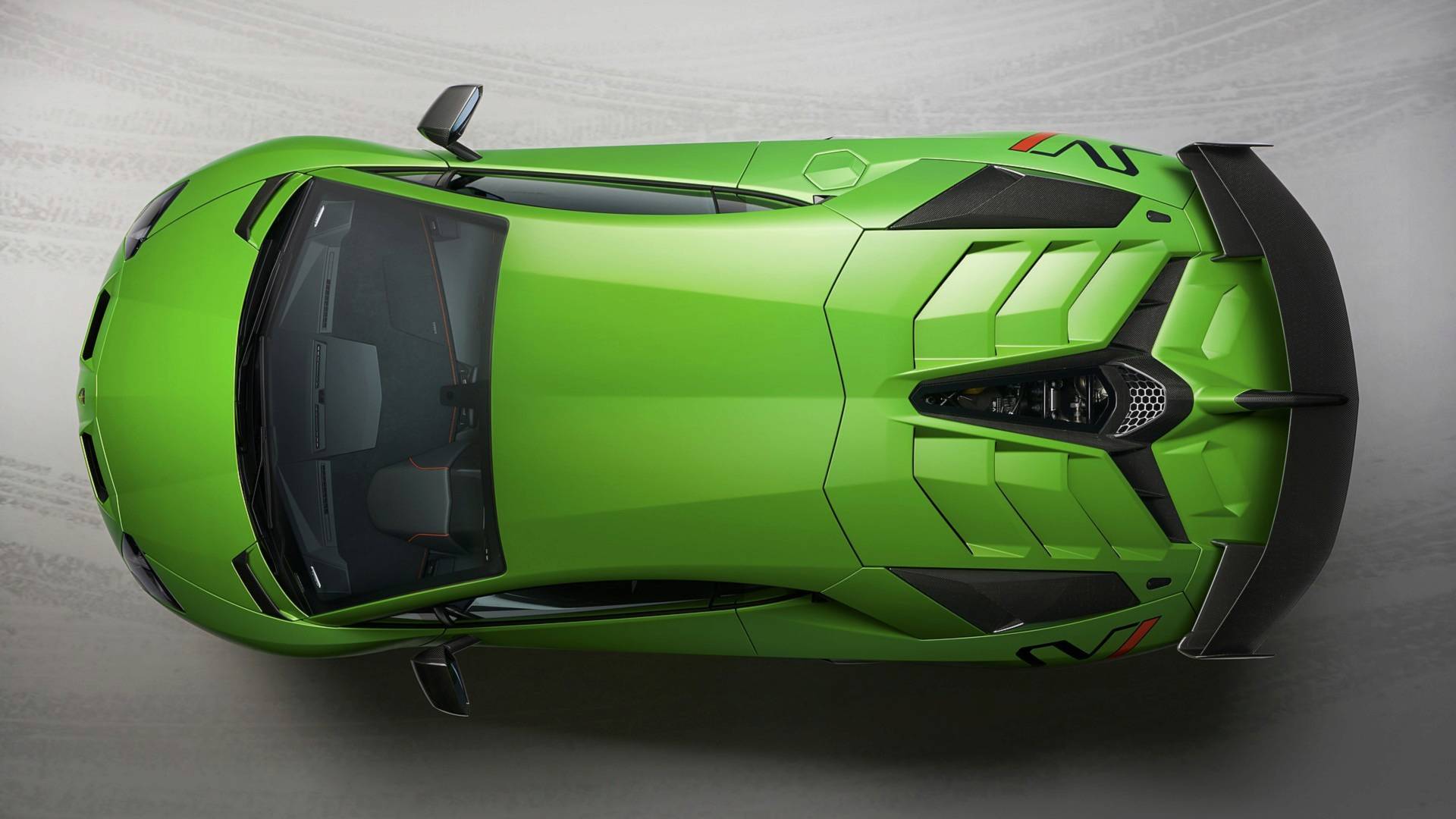 Lamborghini Aventador SVJ, vista dall'alto