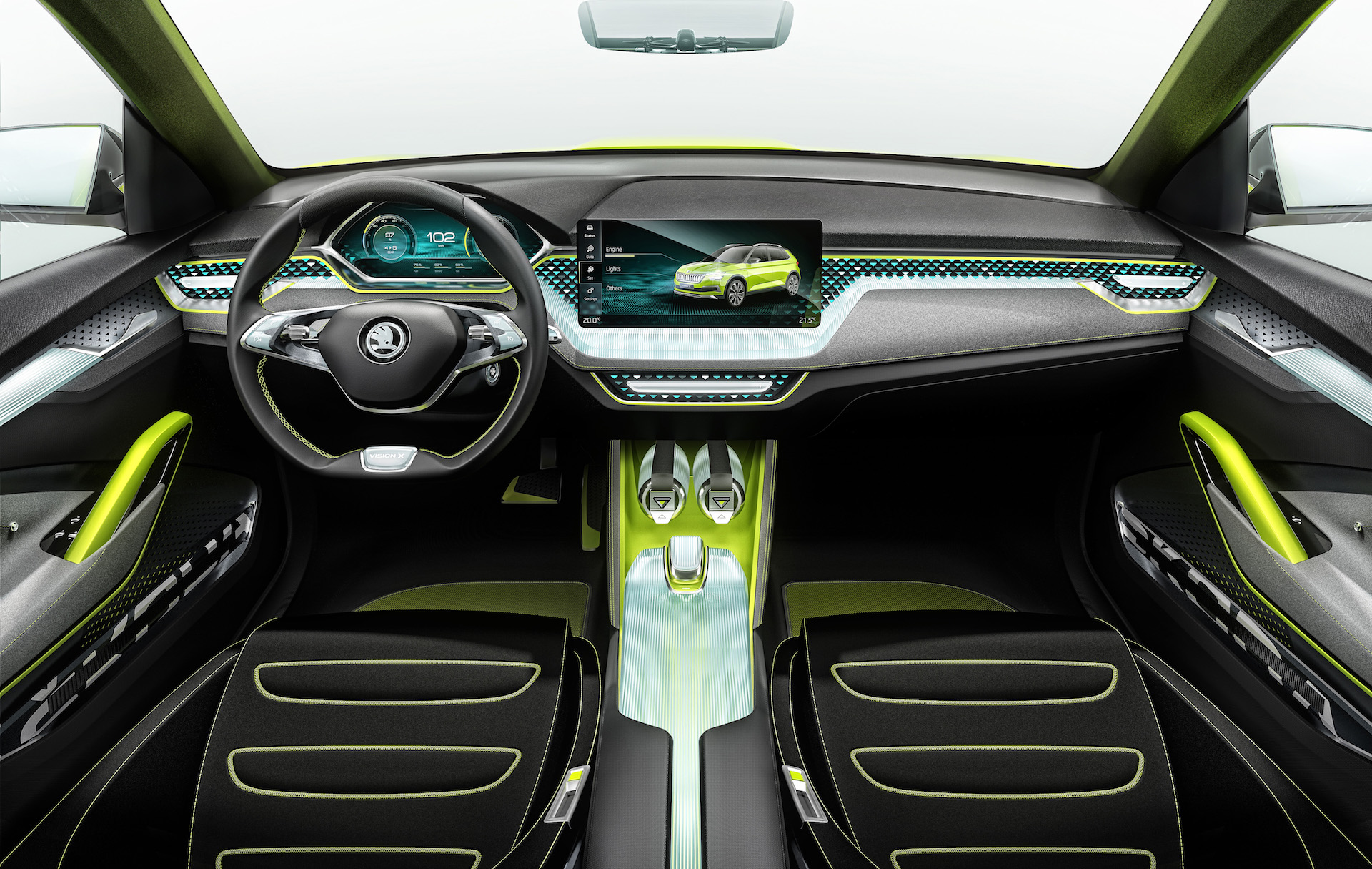 skoda vision x interni plancia