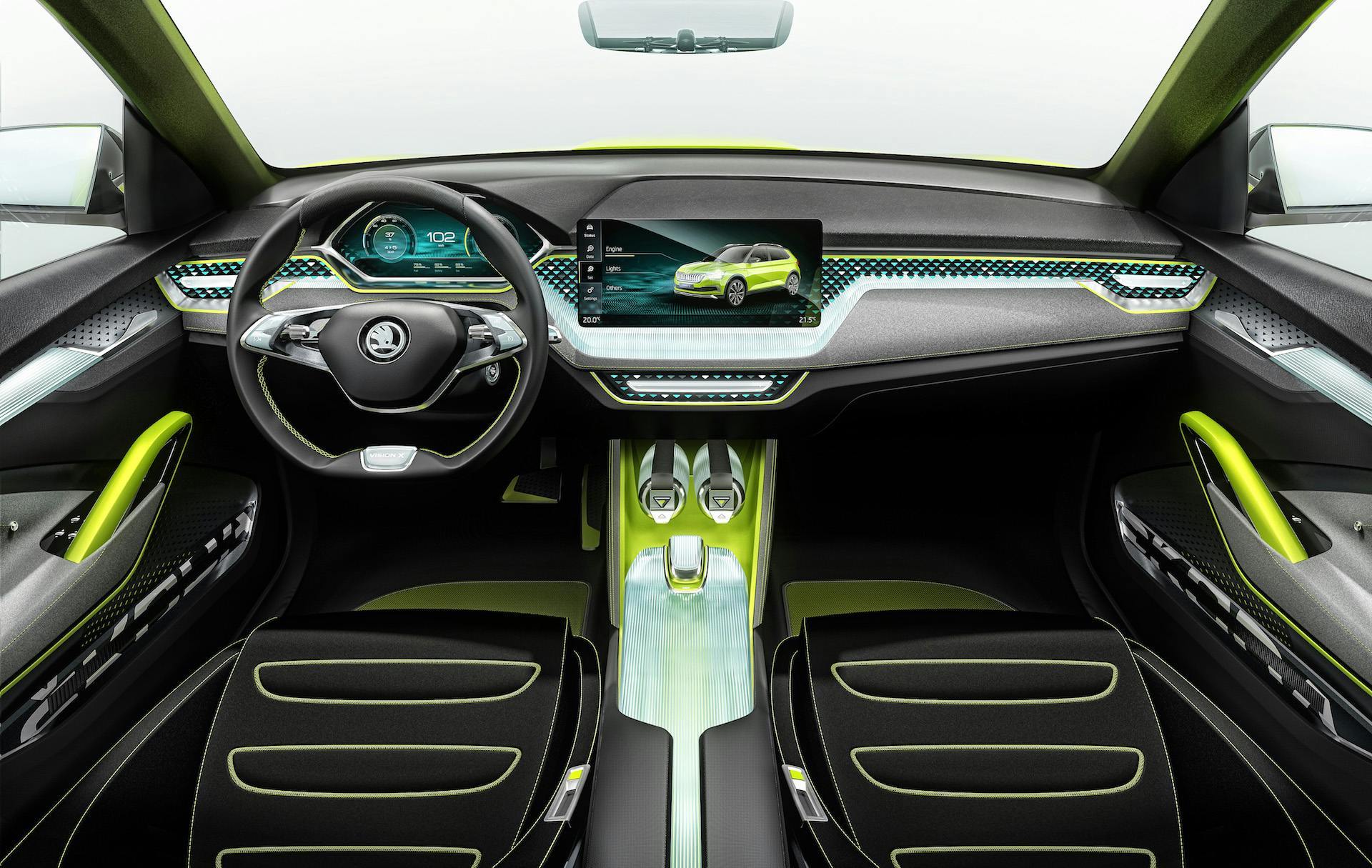 skoda vision x interni plancia