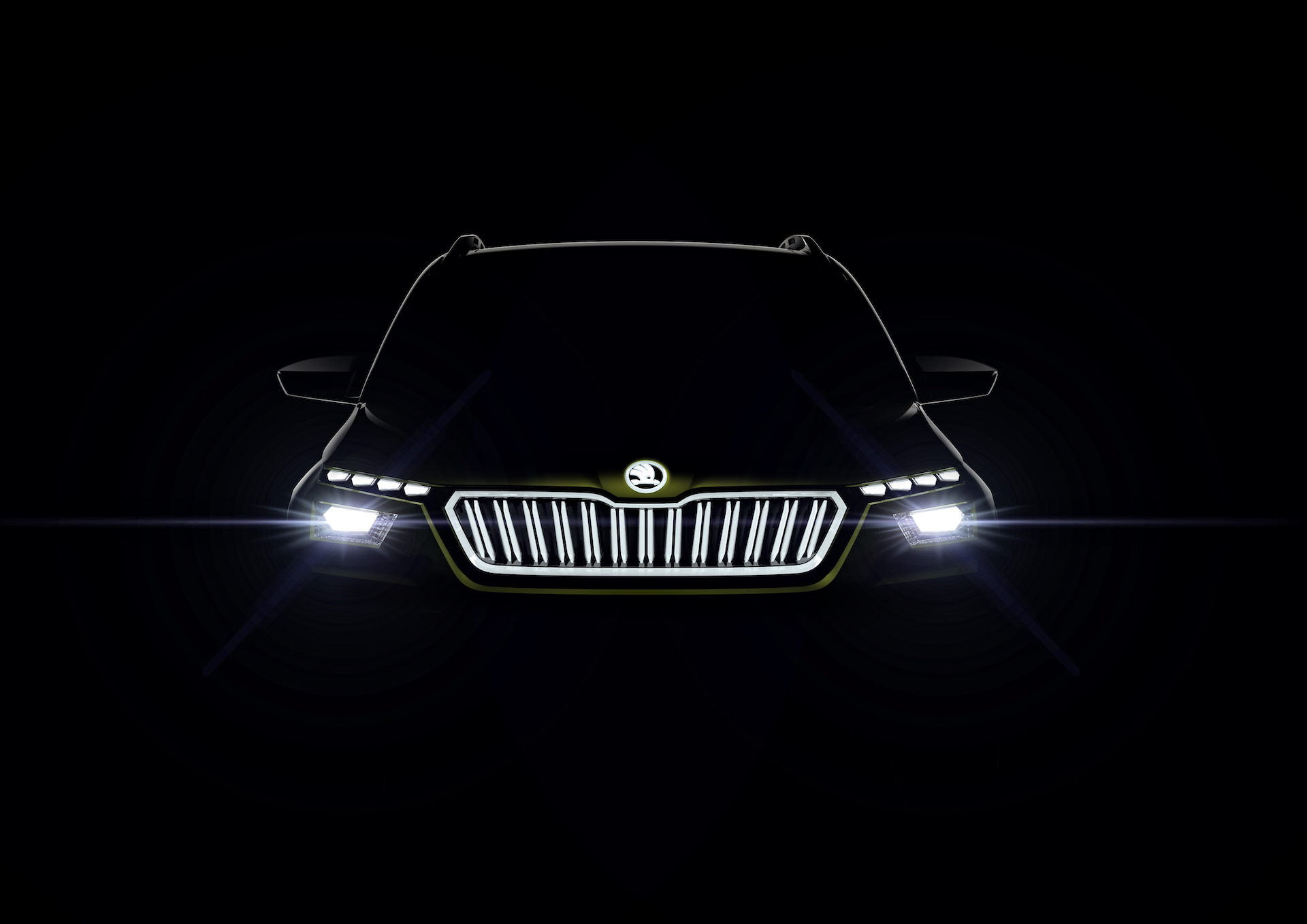 skoda vision x frontale luci