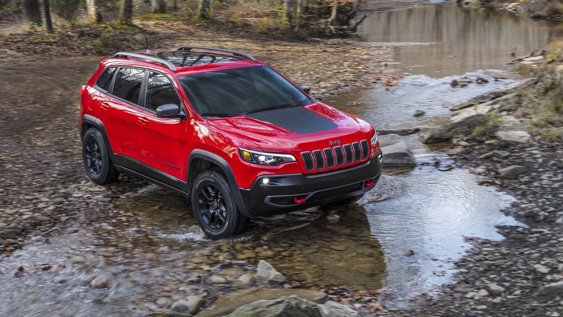 Jeep Cherokee Trailhawk fiume rocce