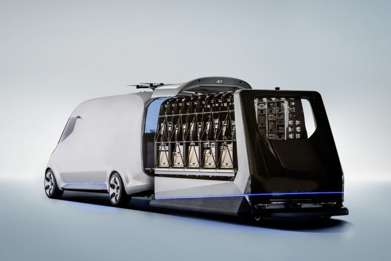 Mercedes-Benz Vision Van – Interior, One-Shot Loading ; Mercedes-Benz Vision Van – Interior, One-Shot Loading;