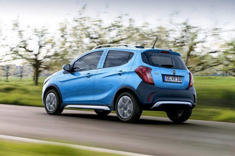 Nice view: The new KARL ROCKS with distinctive, SUV-style rear bumpers, a roof railing and raised ride height.