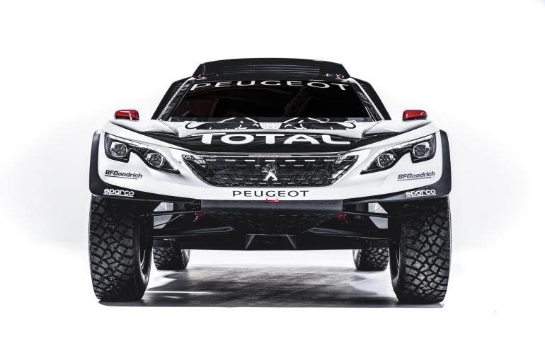 The new Peugeot 3008 DKR during a studio photoshoot at Paris, France on August 7, 2016.