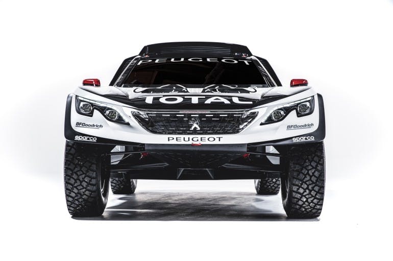 The new Peugeot 3008 DKR during a studio photoshoot at Paris, France on August 7, 2016.