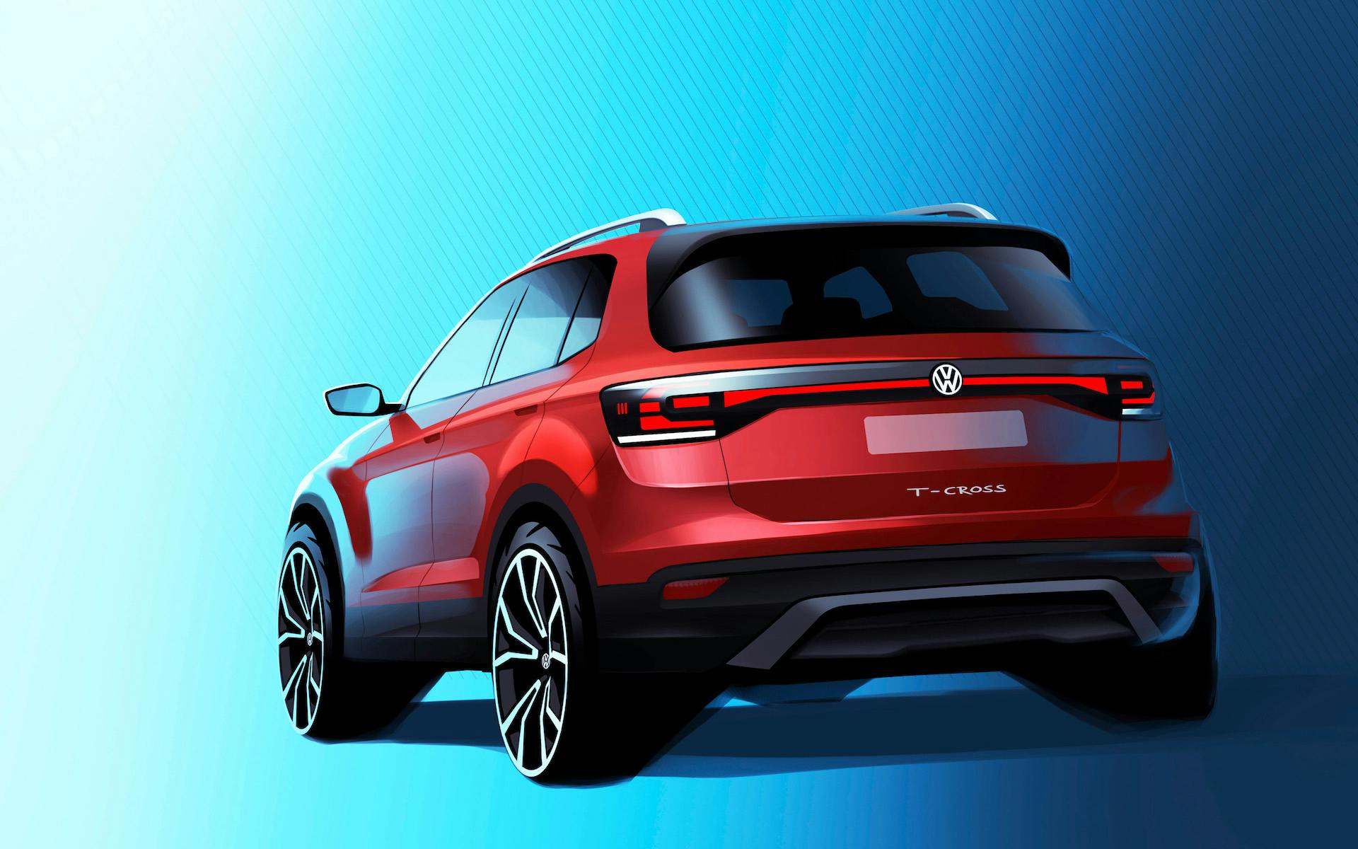 volkswagen T-Cross sketch