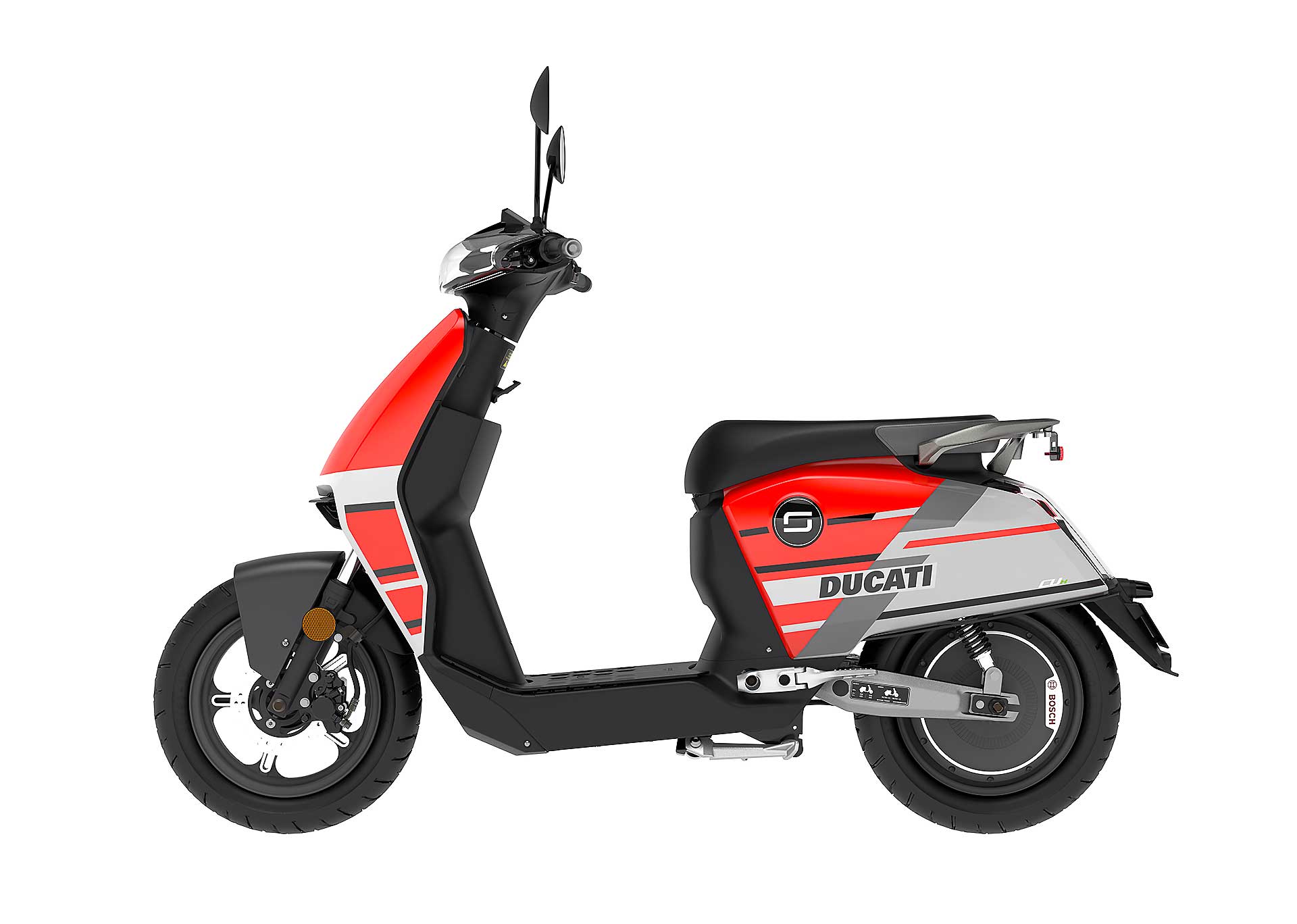 Super Soco Ducati scooter CUX vista laterale