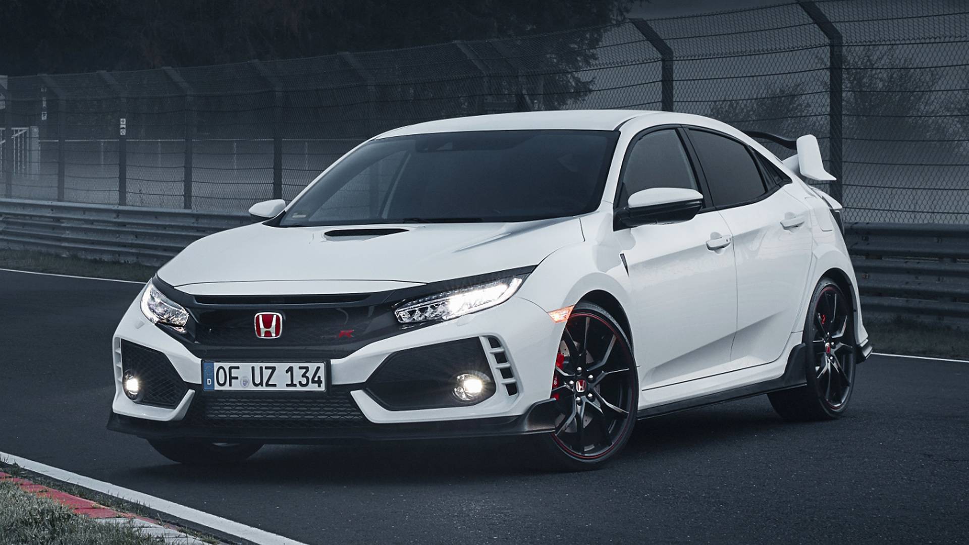 honda-civic-type-r bianca tre quarti anteriore
