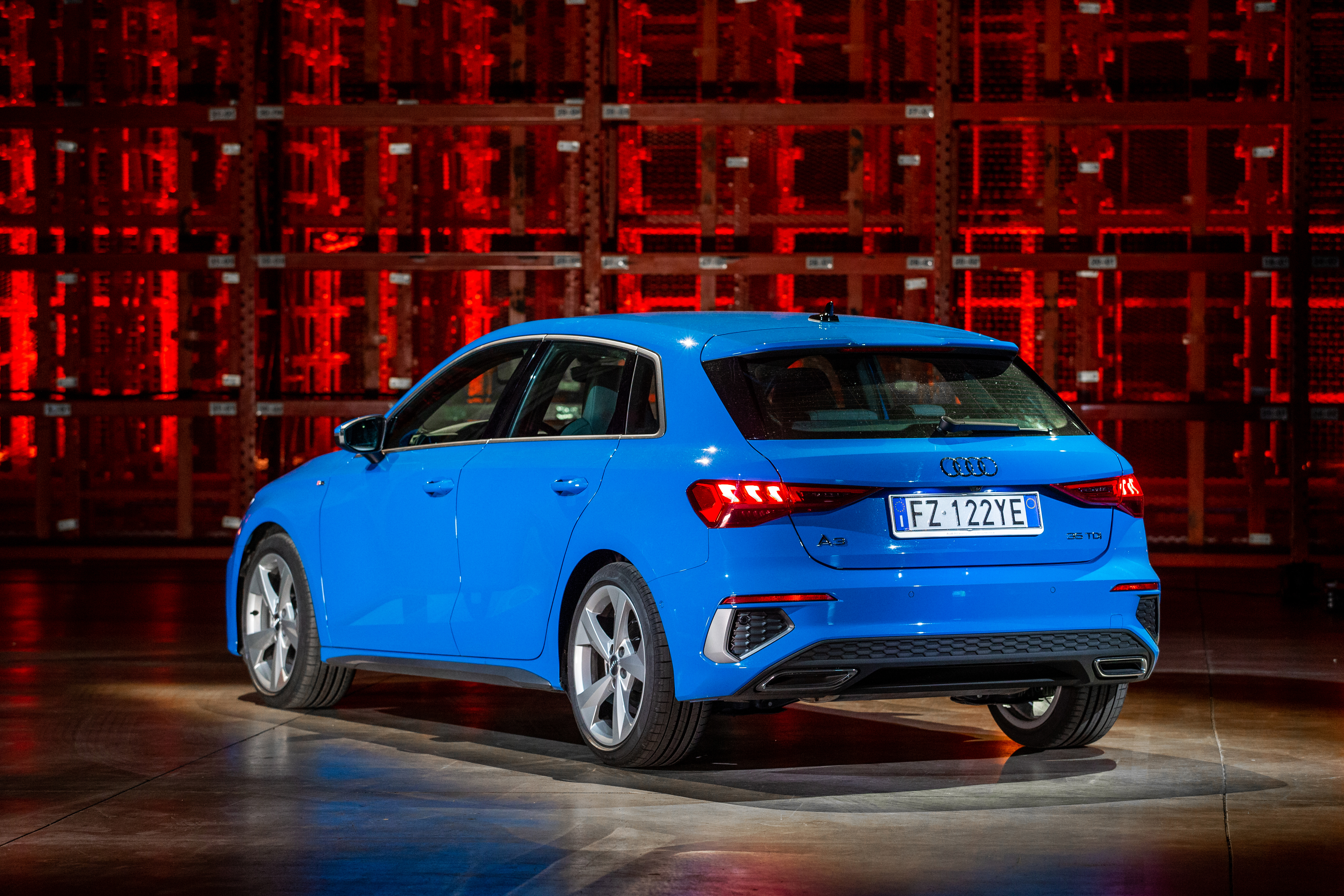 Nuova Audi A3 prova vista posteriore