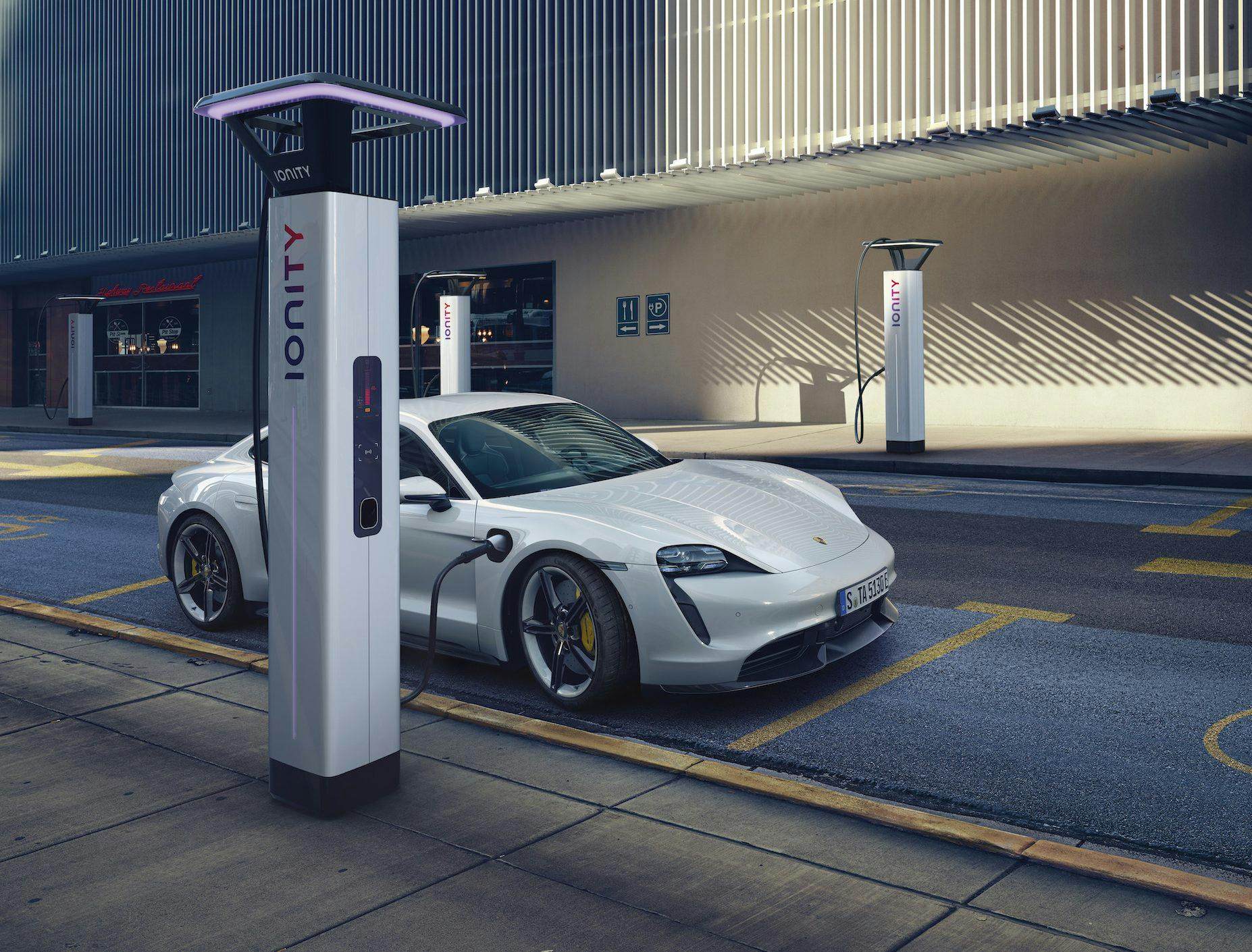 Porsche Taycan charge station