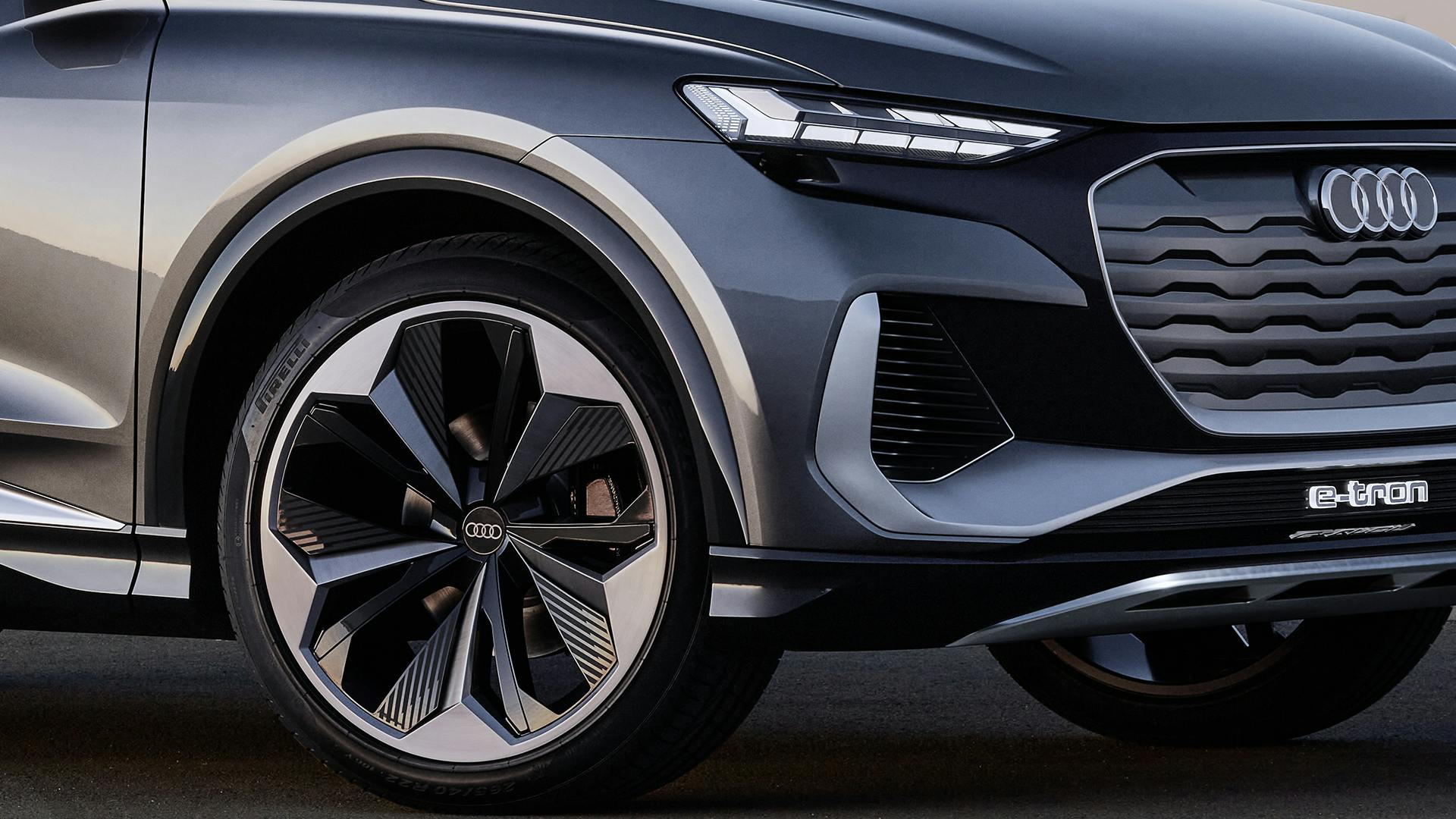 Audi Q4 Sportback e-tron concept dettaglio passaruota