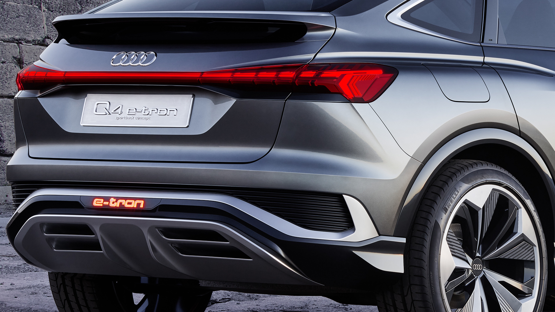 Audi Q4 Sportback e-tron concept dettaglio posteriore
