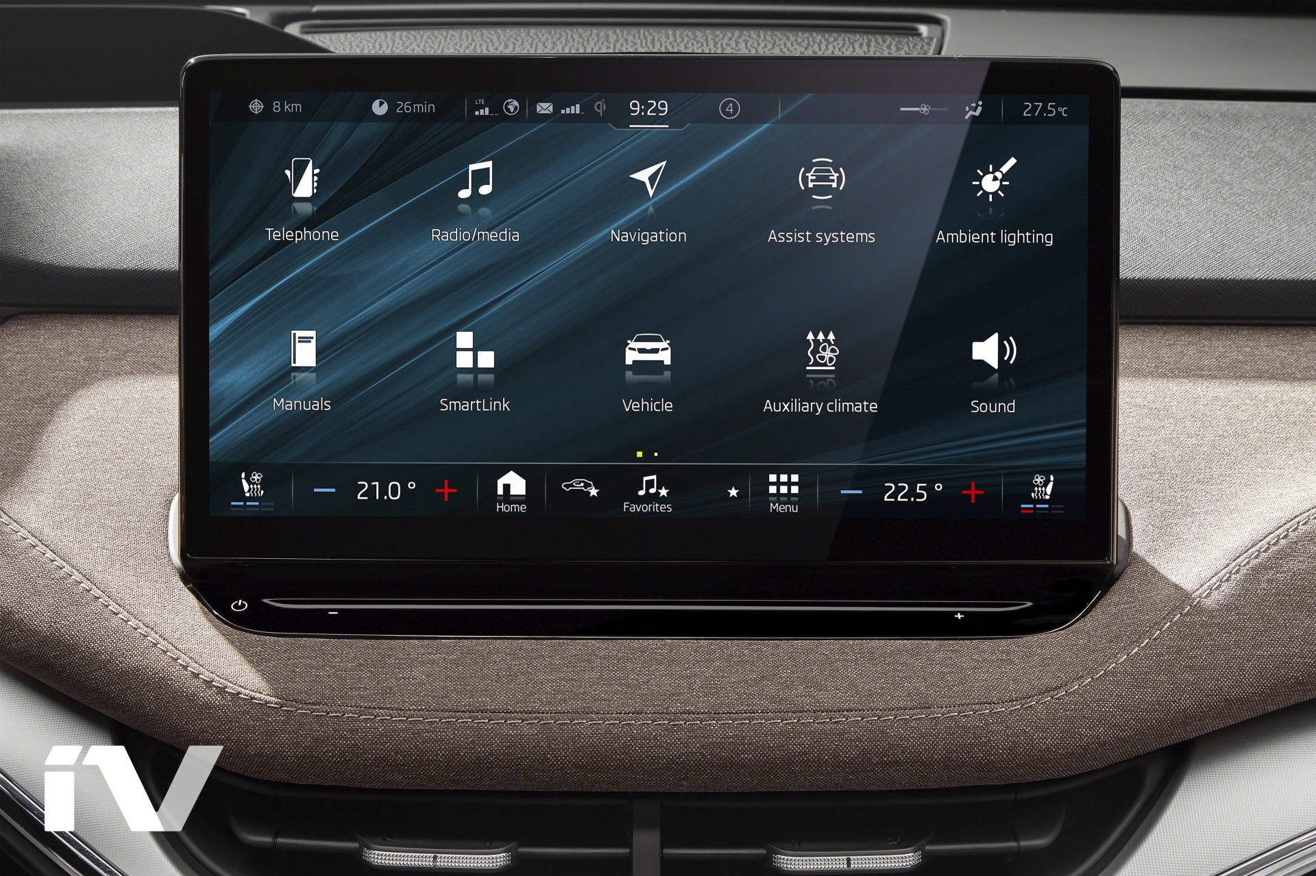 Skoda Enyaq schermo infotainment