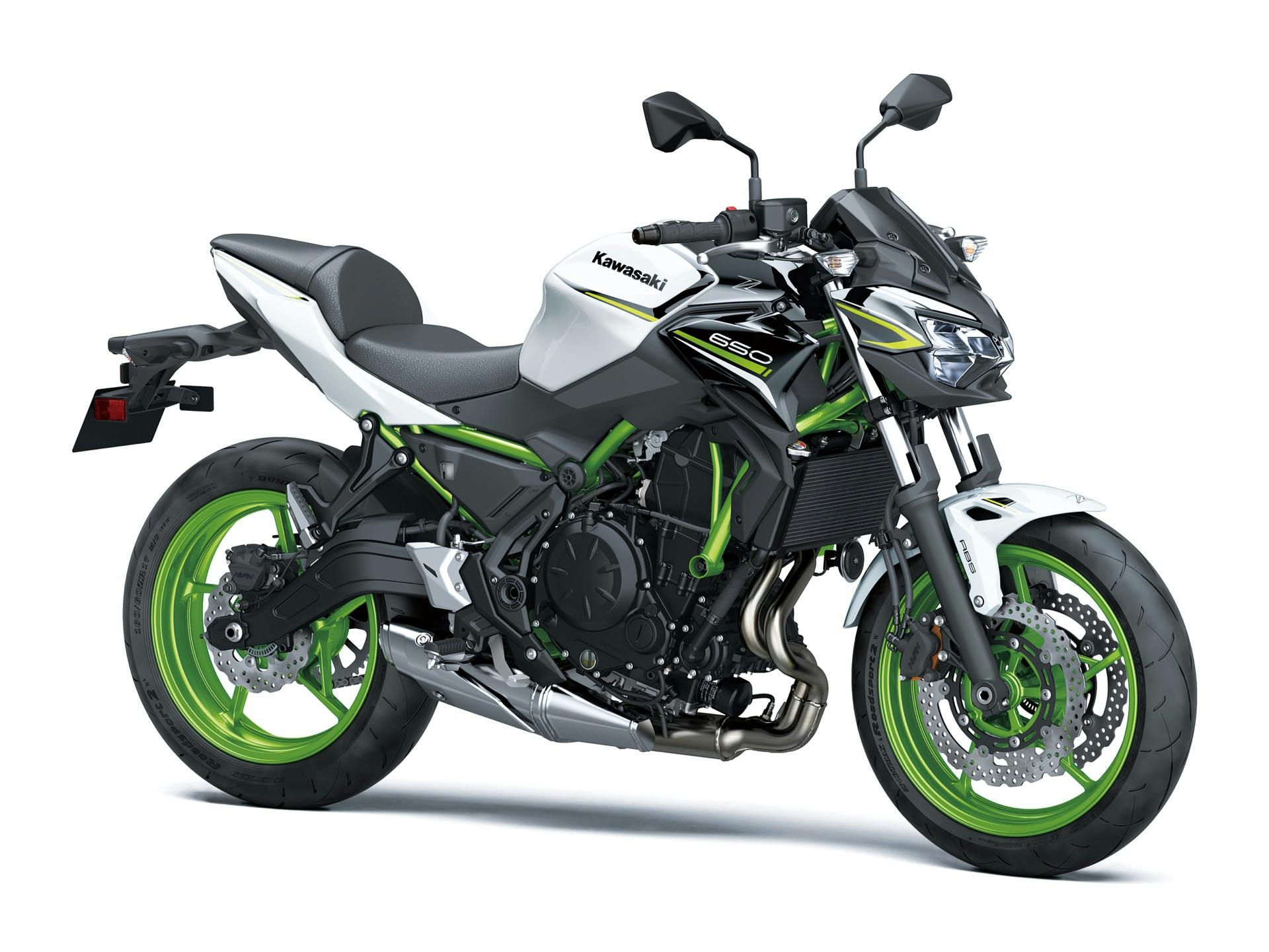 Kawasaki Z650 2021 bianca studio
