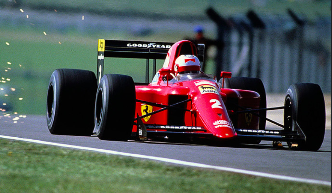 Mansell Ferrari pole position silverstone 1990