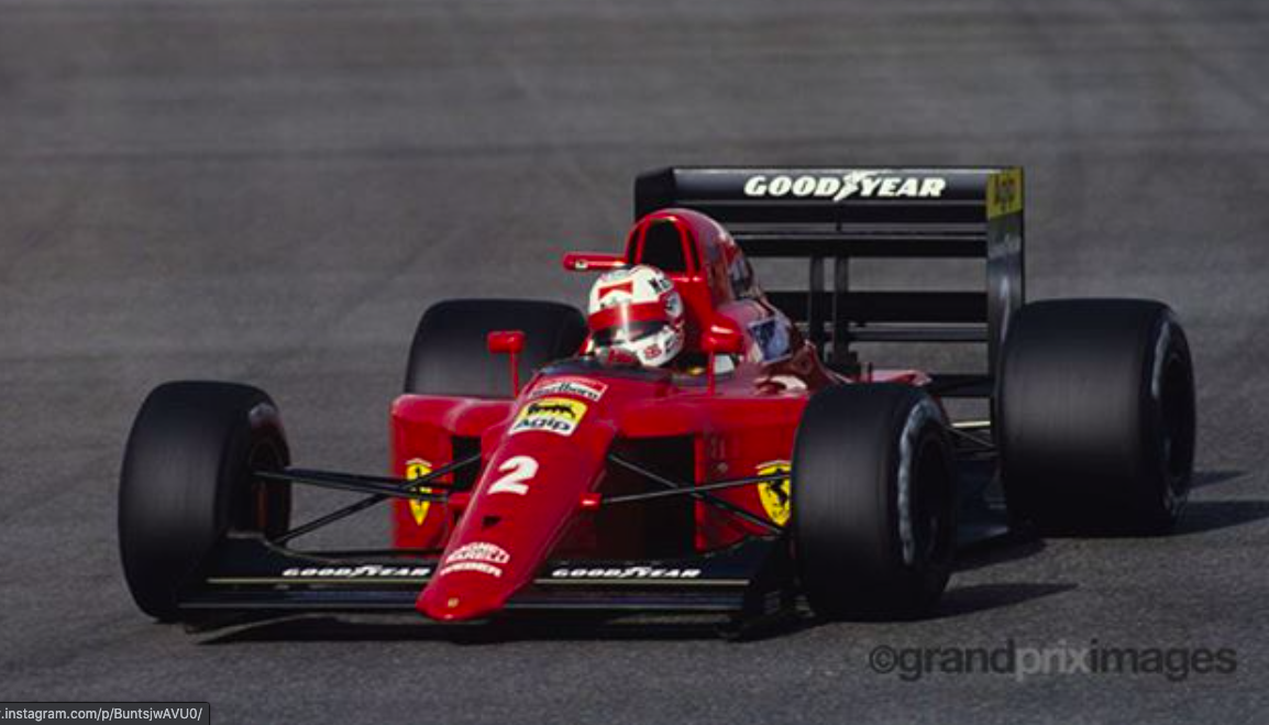 Mansell Ferrari pole position silverstone 1990