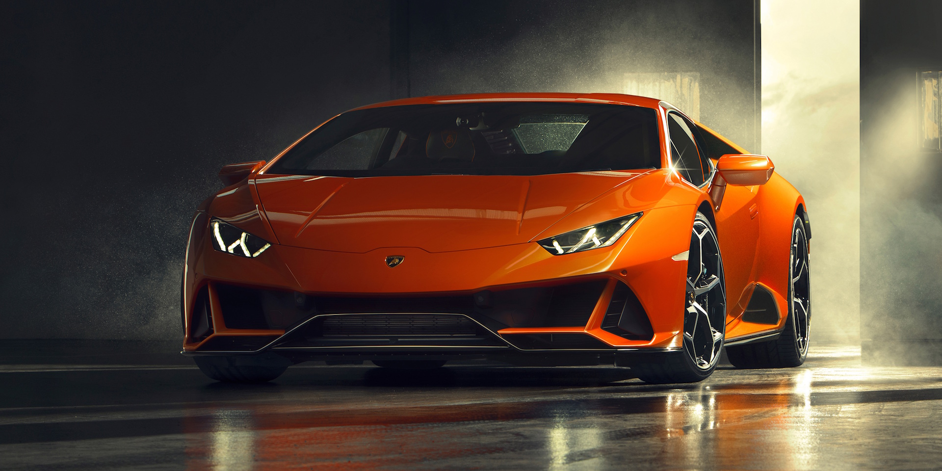 lamborghini huracan evo rossa 3/4 anteriore