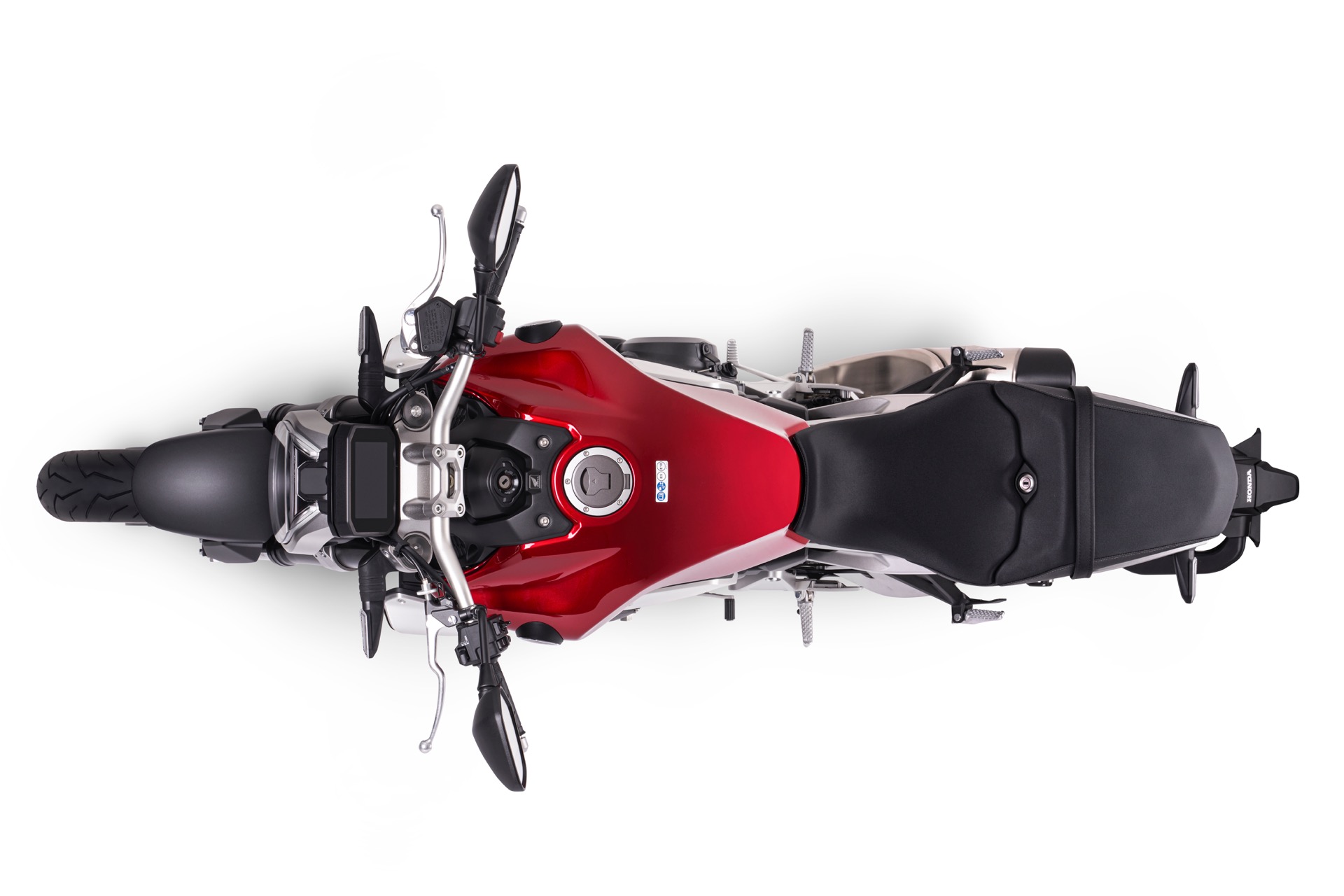 Honda CB1000R 2021 rossa dall'alto