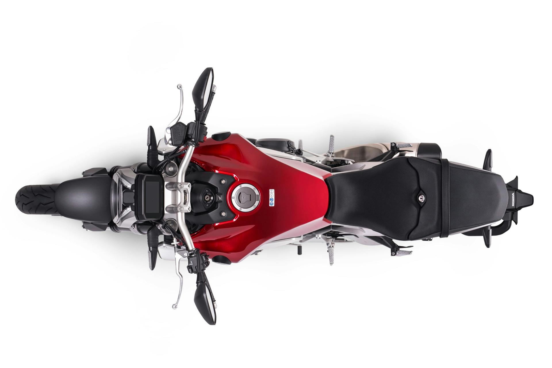 Honda CB1000R 2021 rossa dall'alto