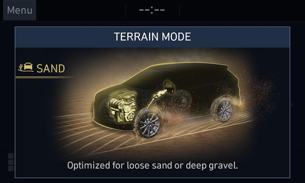 Hyundai Santa Fe - Terrain Mode - sand