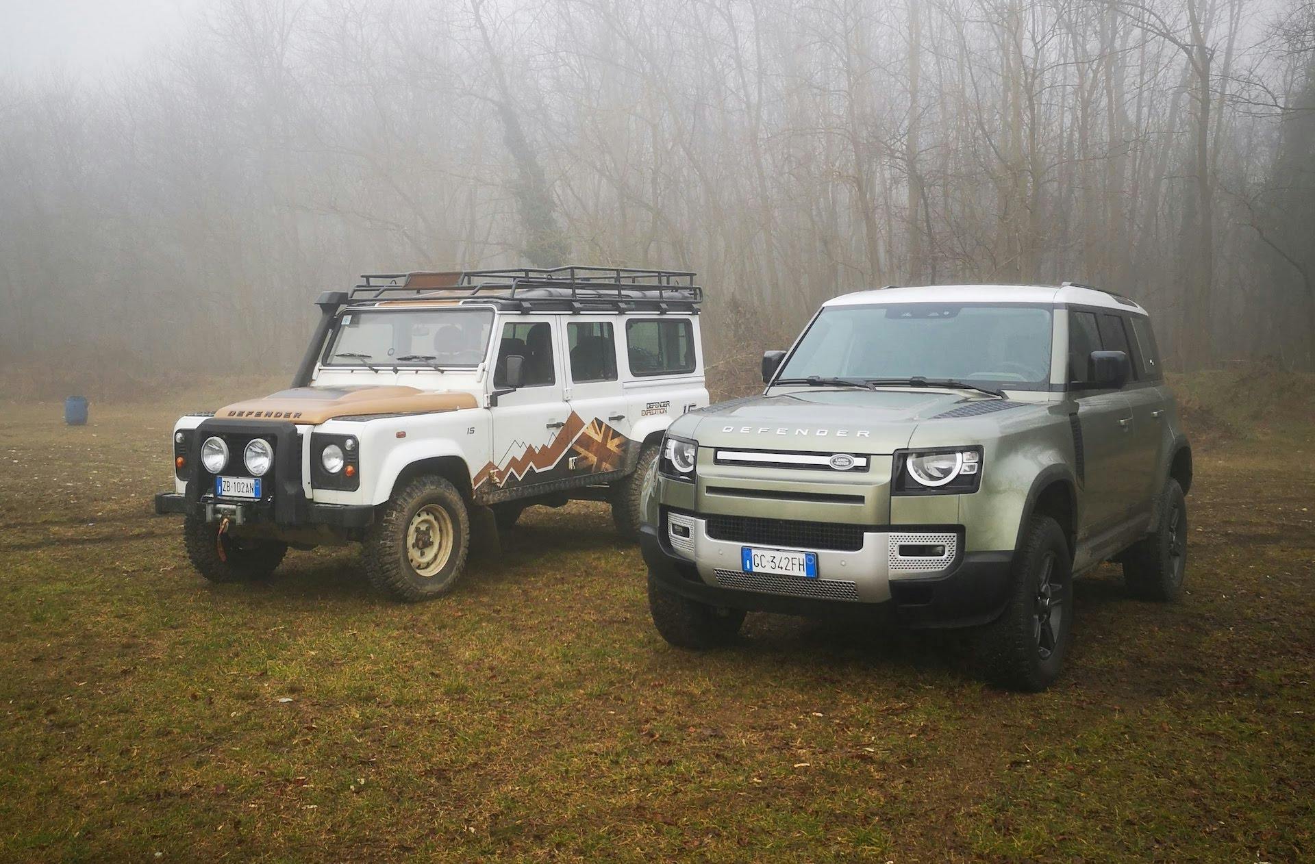 Land Rover Defender nuova e vecchia a confronto