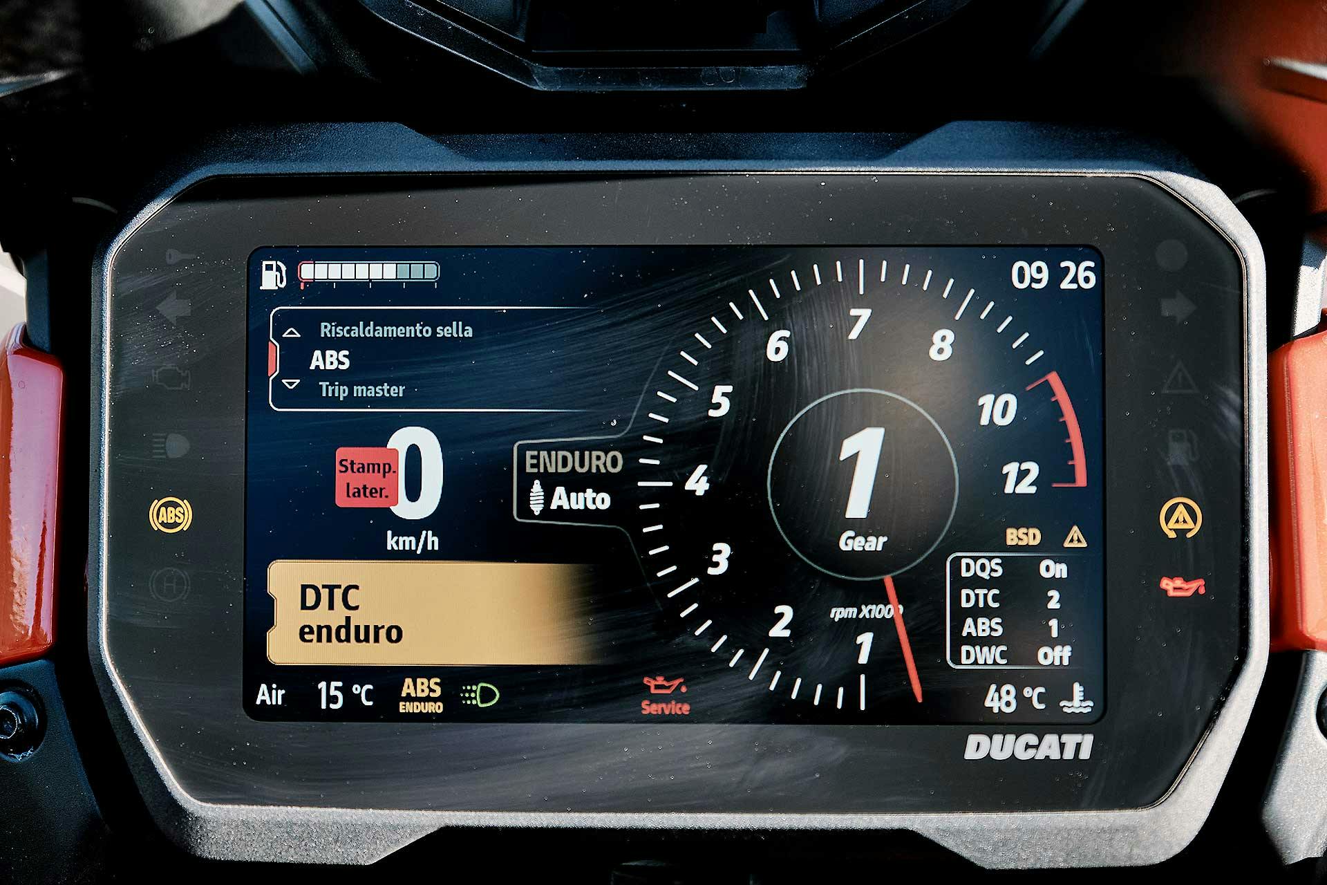 Ducati Multistrada V4S Cruscotto
