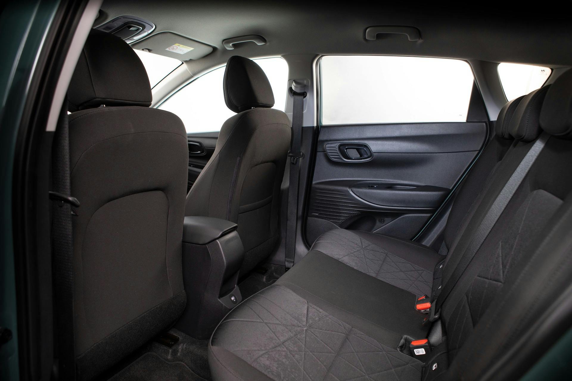 Vista dei sedili posteriori di Hyundai Bayon