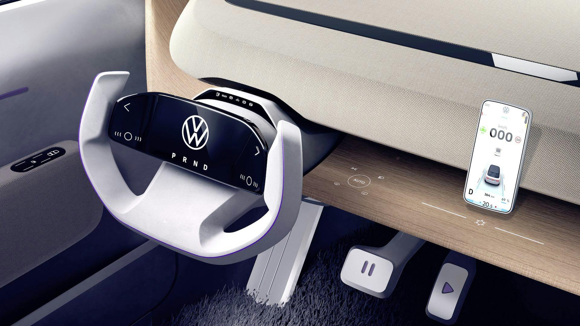 Volkswagen ID.LIFE concept car - dettaglio volante