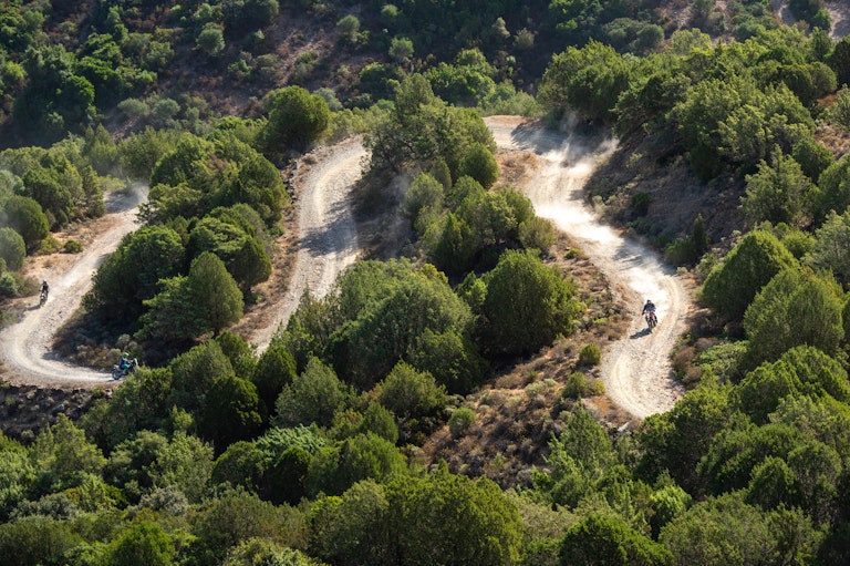 moto fuoristrada curve Sardegna