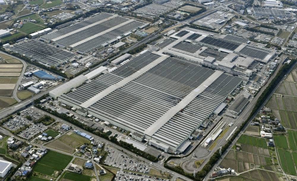 Toyota fabbrica Giappone - vista aerea