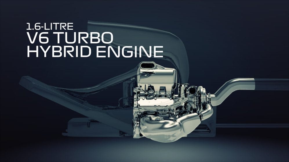 F1- V6 hybrid turbo engine