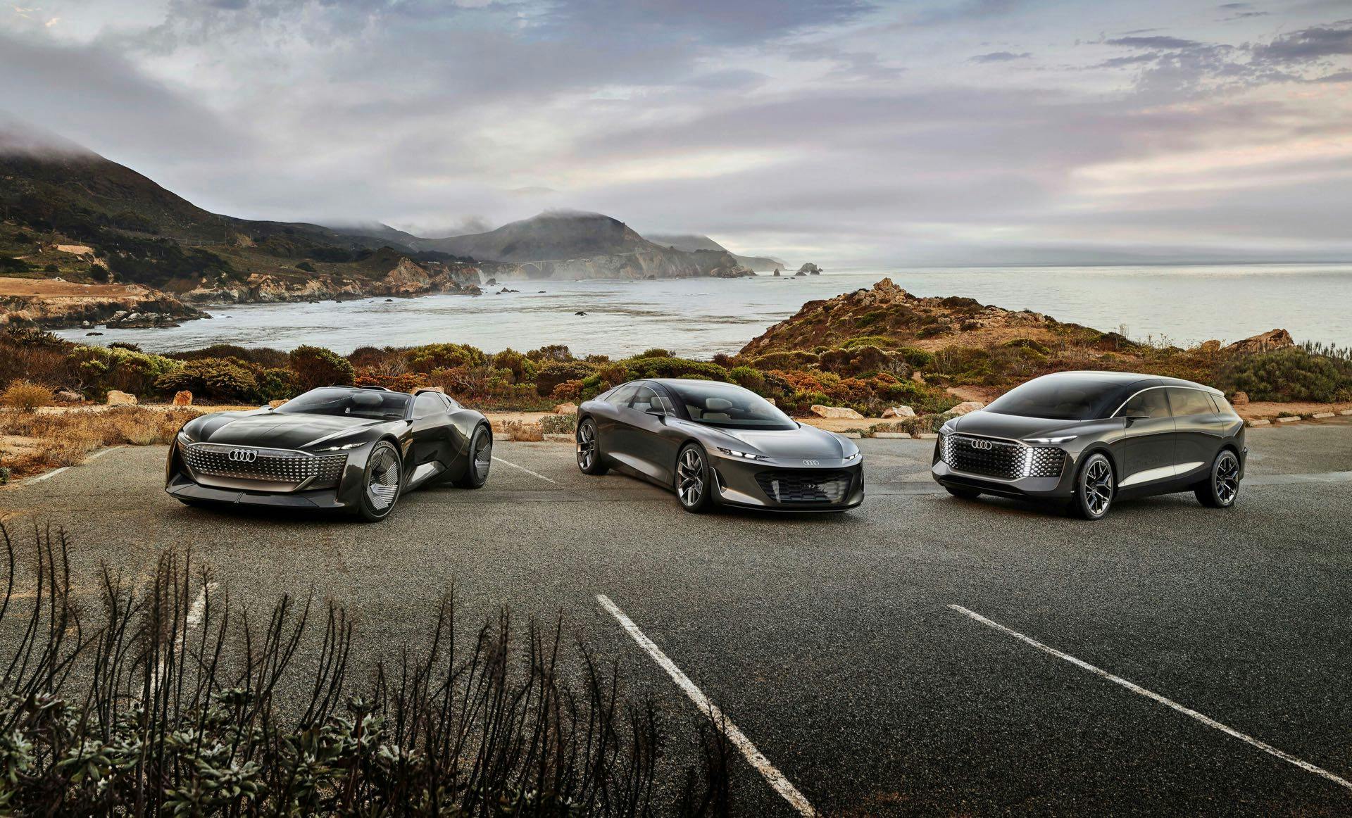 Audi skysphere concept (2021), Audi grandsphere concept (2021), Audi urbansphere concept (2022)