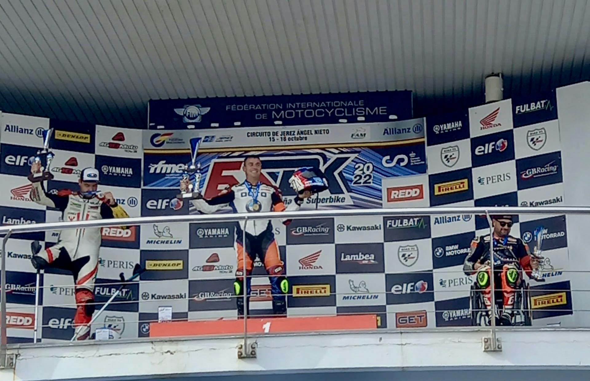 Malagoli campione European.Handy Bridgestone Cup 2022, podio 1000 cc