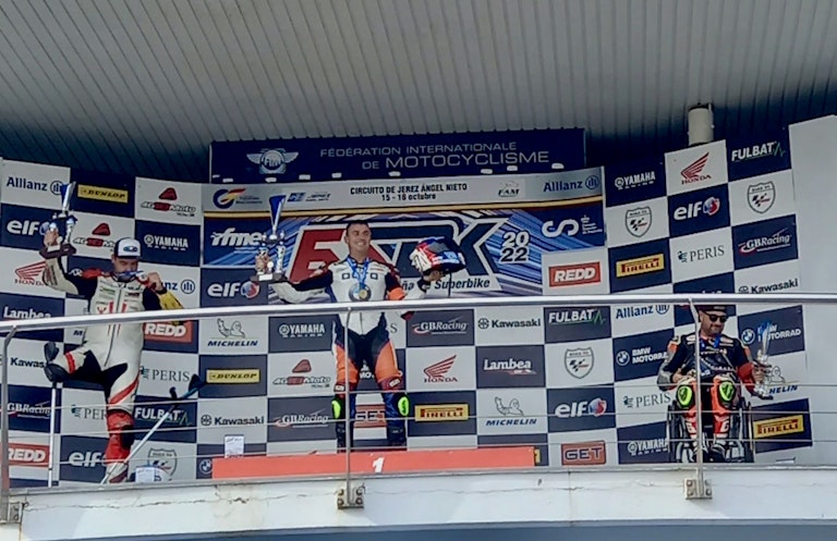 Malagoli campione European.Handy Bridgestone Cup 2022, podio 1000 cc