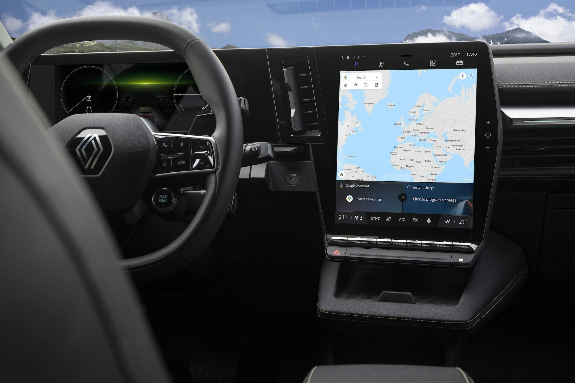 prova renault megane elettrica - plancia