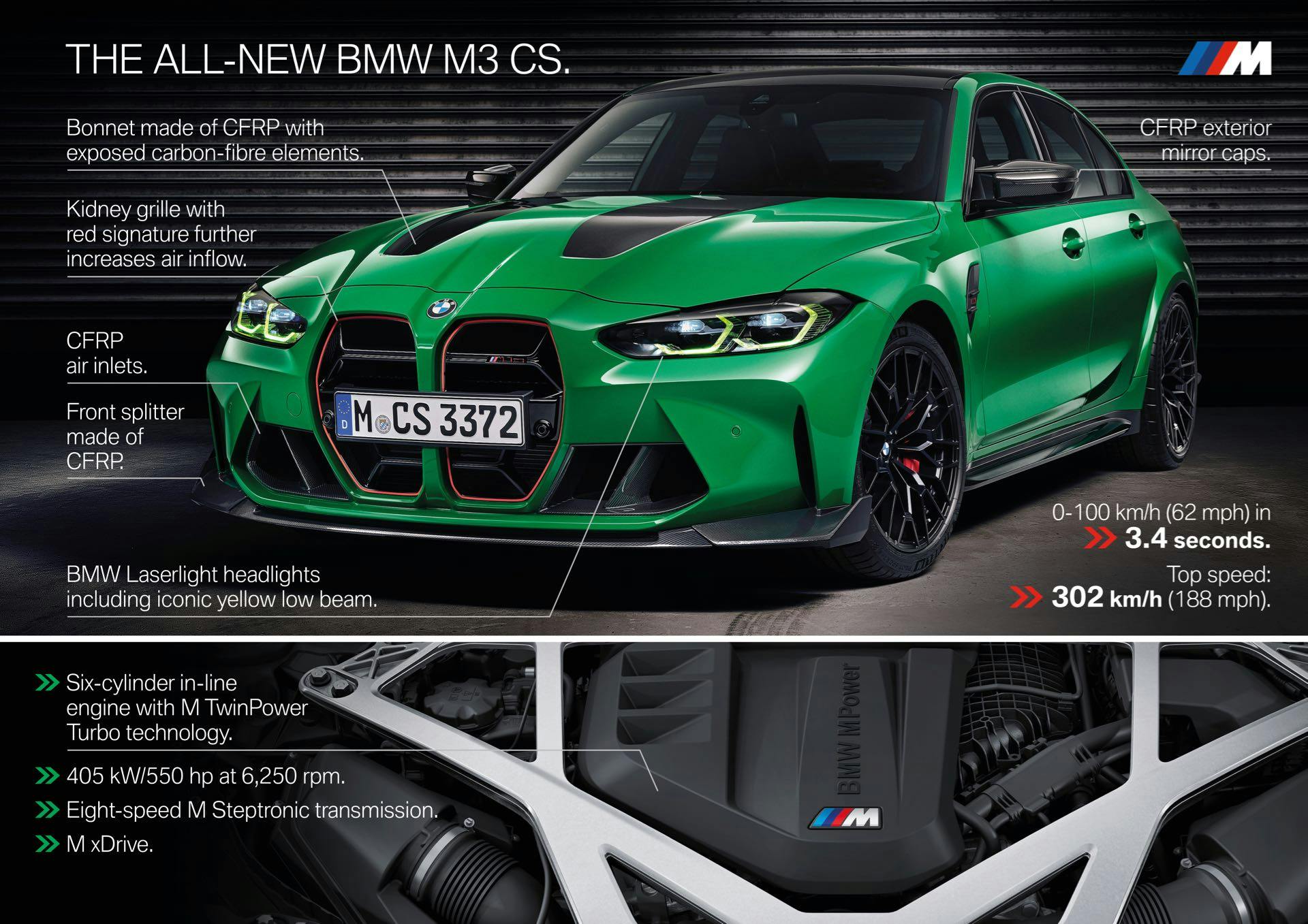 BMW M3 CS verde