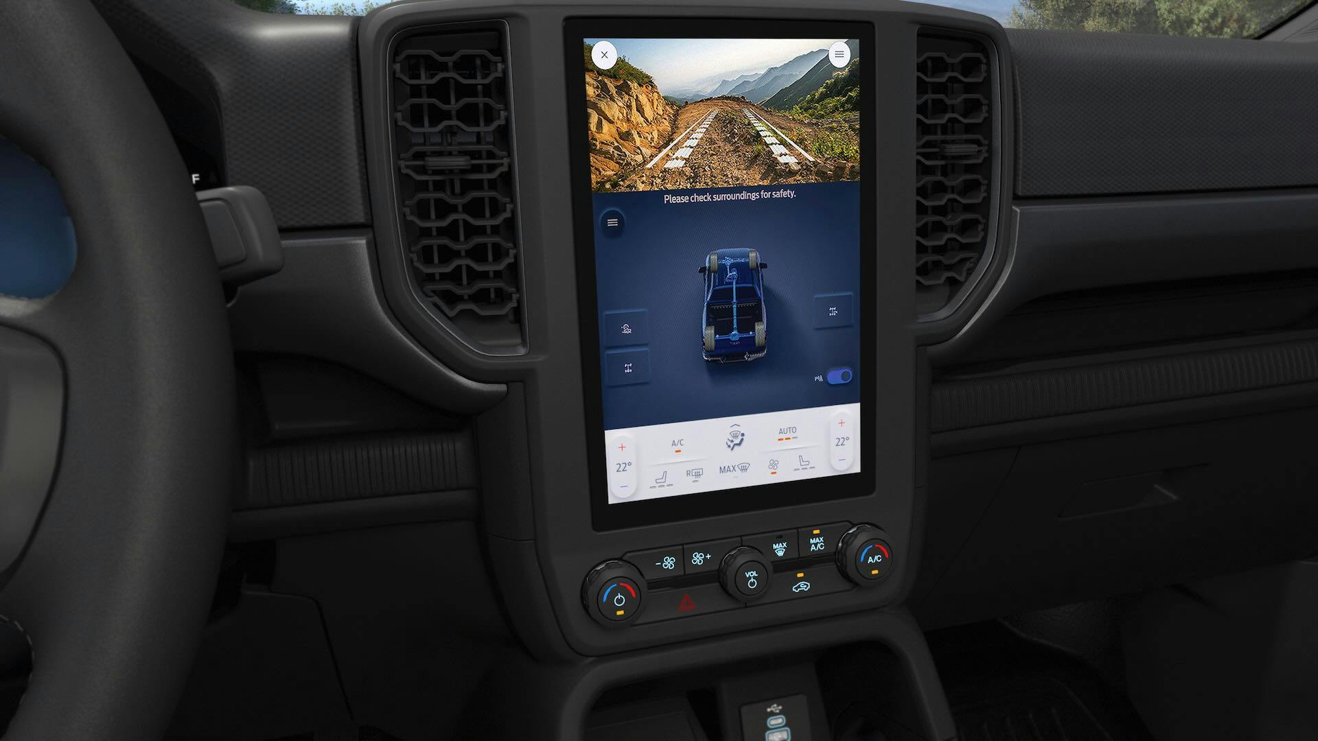 Nuovo Ford Ranger Tremor, display e funzioni off-road