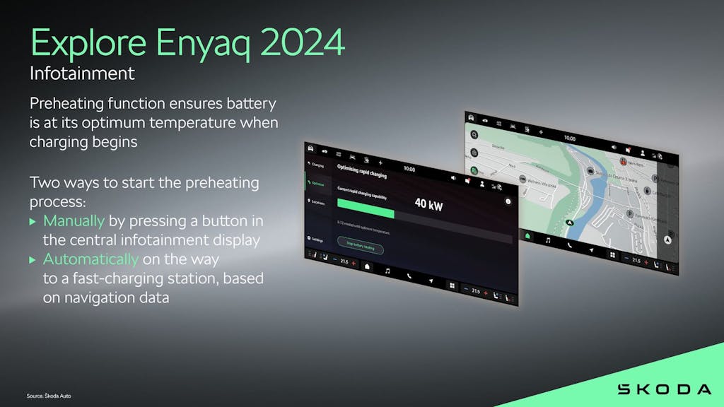 Nuova Skoda Enyaq 2024, infotainment