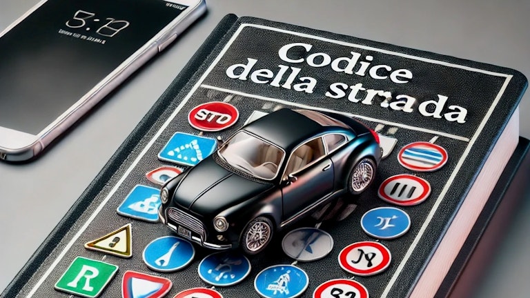 nuovo codice della strada 2024 con modellino in copertina