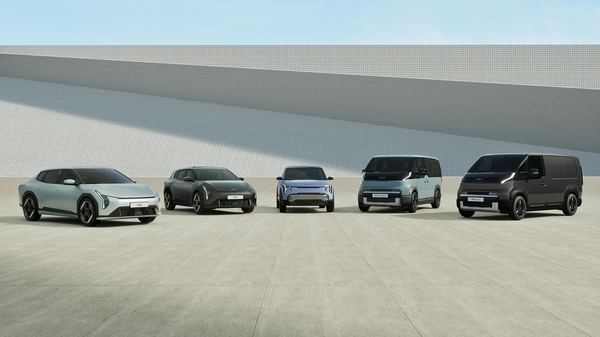 Line up Kia EV Day - EV2, EV4 e PV5