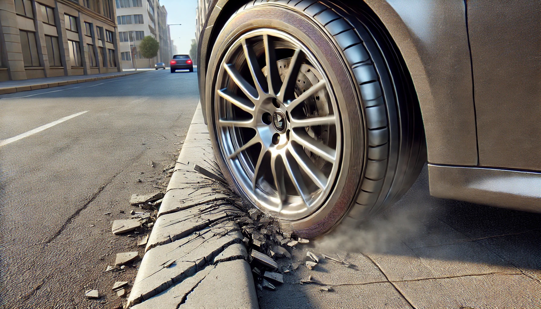 Cerchio in lega danneggiato