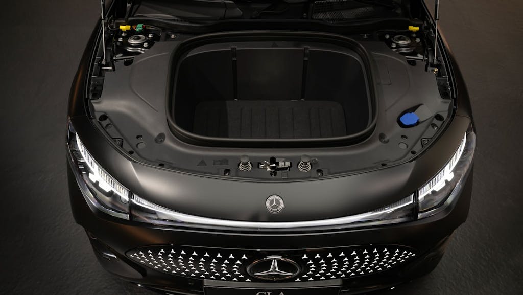 Nuova Mercedes-Benz CLA elettrica, il vano anteriore