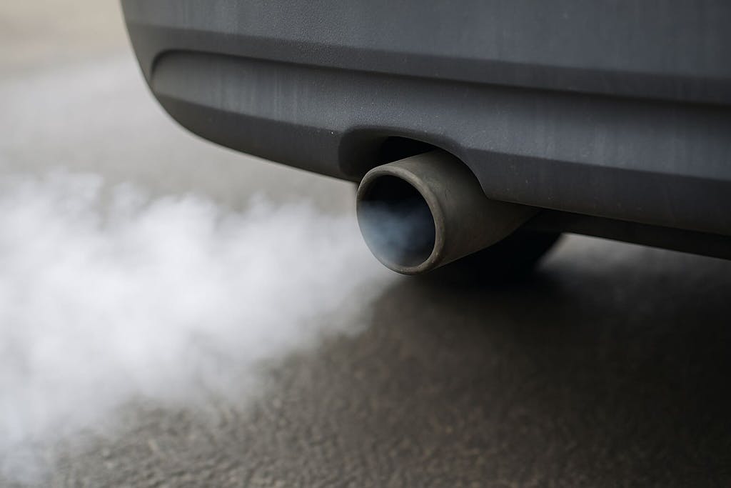 auto che emette fumo bianco dallo scarico