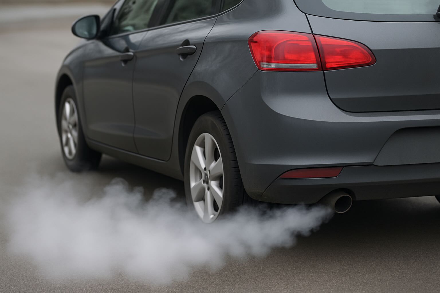 Auto che emette fumo bianco dallo scarico