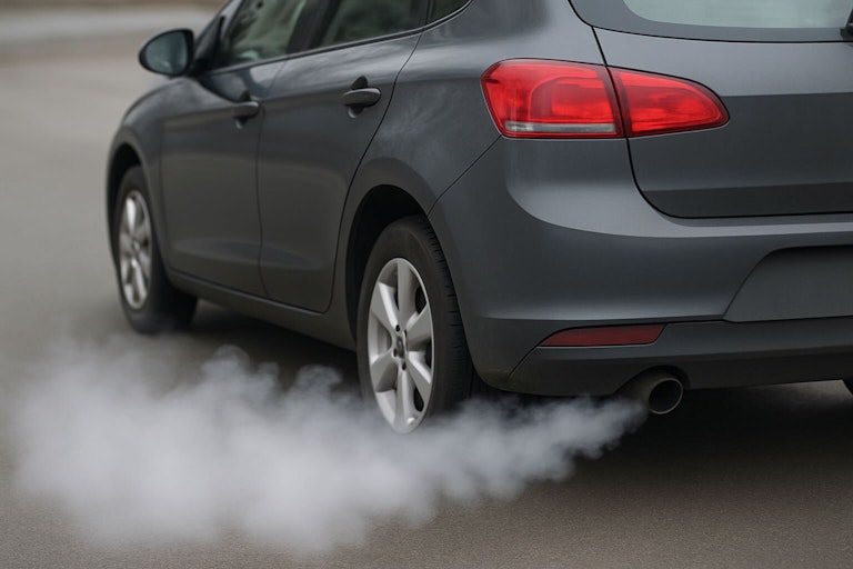 Auto che emette fumo bianco dallo scarico