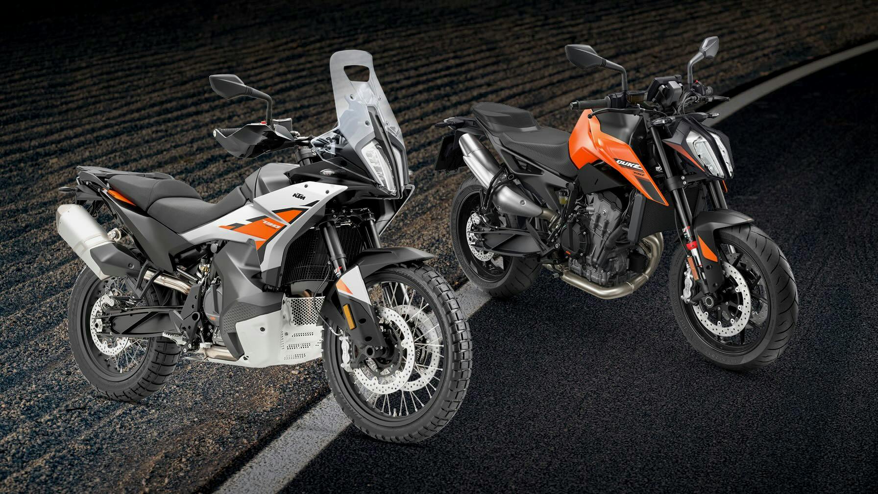 KTM 790 Adventure MY26 e KTM 790 Duke MY26